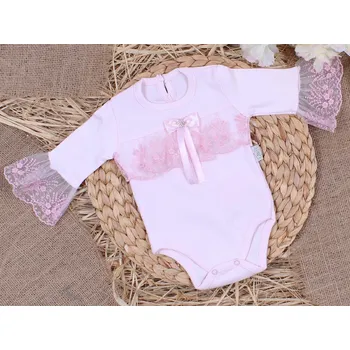 Dívčí body růžové, s volánky Tafyy 80/86