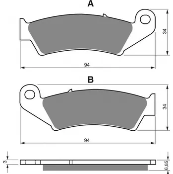 Brzda pro motocykl Brzdové destičky GOLDFREN 041 K5-LX