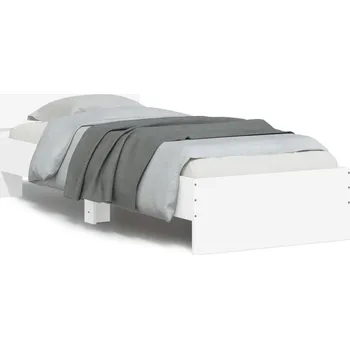 Postel zahrada-XL Rám postele s čelem a LED osvětlením bílý 90 x 200 cm 838806