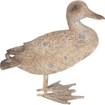 Bytová dekorace Clayre & Eef Hnědá antik dekorace kachna Duck 22*15*21 cm
