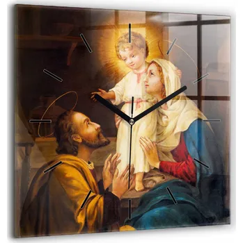 Hodiny Nástěnné hodiny SacroArte, hnědé, 60 cm