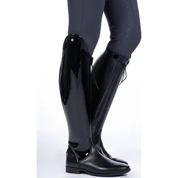 Jezdecká obuv HKM Boty jezdecké Lynette HKM, užší lýtko/vysoké, pro dospělé, černé 44