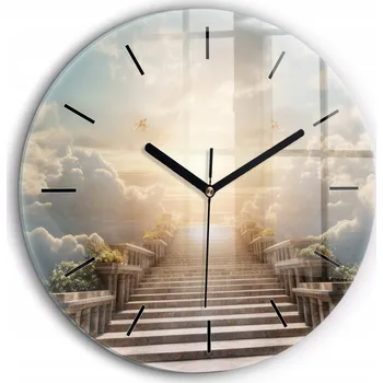 Hodiny Klasické netikající nástěnné hodiny Dekorativní Cesta do nebe průměr 60 cm