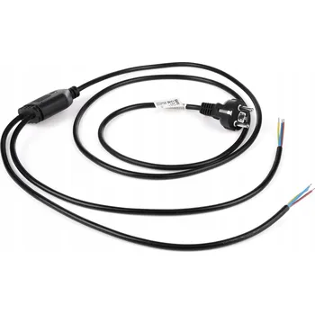 elektrický kabel Gumový kabel s vidlicí 3x 0,75mm, 2m - DVA VÝSTUPY