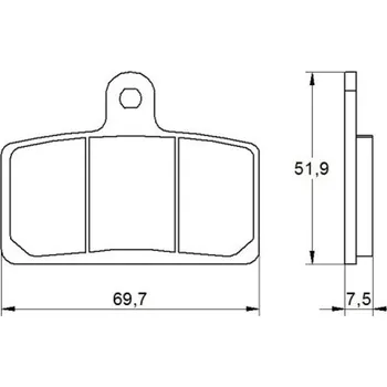 Brzda pro motocykl Brzdové destičky ACCOSSATO AGPA142 ST