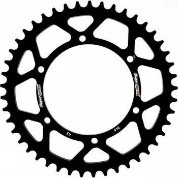 Řetězová sada pro motocykl Hliníková řetězová rozeta SUPERSPROX RAL-846:45-BLK černý