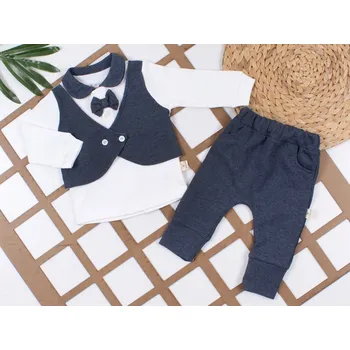 Kojenecká souprava Dětská společenská souprava – košile s vestou a kalhoty 74/80