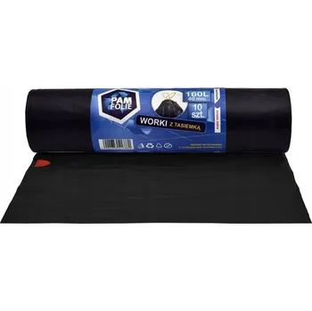 Pytle na odpadky Pytle na odpadky 160L se stahovací páskou, pevné a silné, 40μm 10 Ks