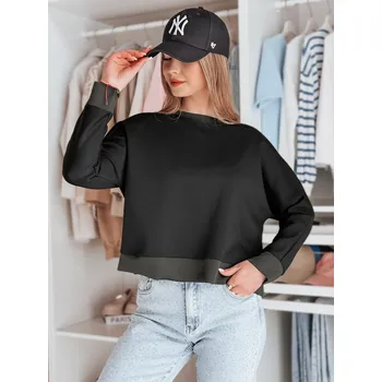 Dámská halenka Černá oversize halenka s náhrdelníkem DStreet černá 3273846