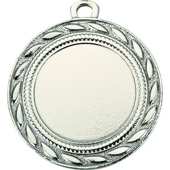 Medaile s emblémem průměr 40 mm s listy vavřínu - Stříbrná