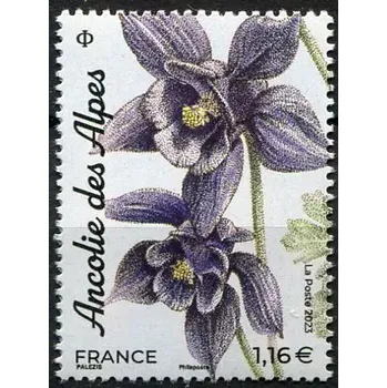 Poštovní známka Post France (2023) MiNr. 8416 ** - Francie - Horské květiny - orlíček alpský