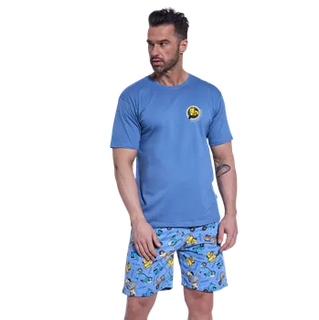 Pánské pyžamo Pánské krátké pyžamo Cornette 326/172 Way of Life S Modrá