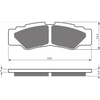 Brzda pro motocykl Brzdové destičky GOLDFREN 433 S33 OFF-ROAD REAR