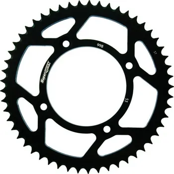 Řetězová sada pro motocykl Hliníková řetězová rozeta SUPERSPROX RAL-998:53-BLK černý 53 zubů, 428