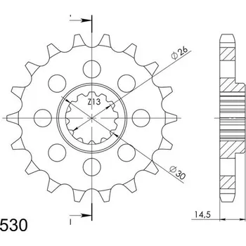Řetězová sada pro motocykl Řetězové kolečko SUPERSPROX CST-340:18 18 zubů, 530