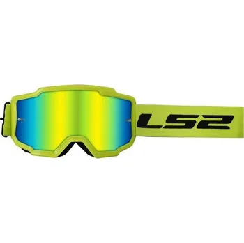 Motocyklové brýle LS2 CHARGER GOGGLE H-V YELLOW WITH IRIDIUM VISOR