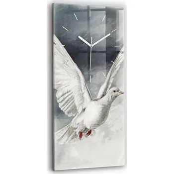 Hodiny Skleněné hodiny s motivem Tichý Klasické Nástěnné Bílý holub Duch Svatý