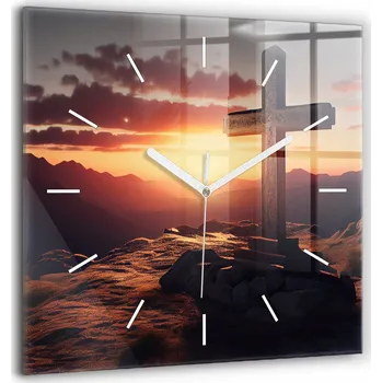 Hodiny Nástěnné hodiny SacroArte, hnědé, 60 cm