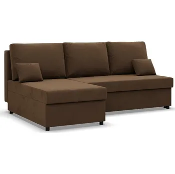 Sedací souprava Rozkládací rohová sedací souprava DELI Hnědá