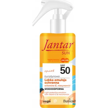 Přípravek na opalování FARMONA Jantar Sun Sport lehká ochranná emulze na tělo SPF50 ve spreji 150 Ml