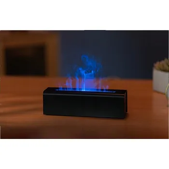 Zvlhčovač vzduchu ZVHLČOVAČ VZDUCHU DIFUZÉR aromaterapeutický přístroj s efektem plamene černý