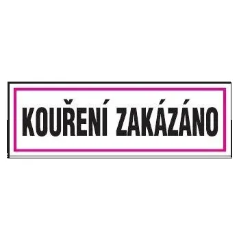 Značení Kouření zakázáno 210x70mm - plast