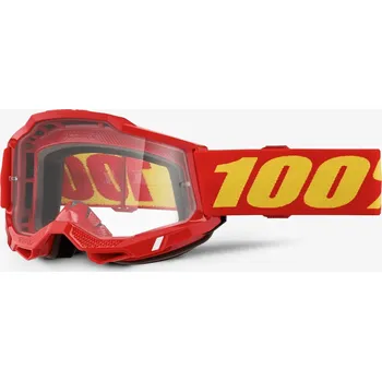 Motocyklové brýle Dětské motokrosové brýle 100% ACCURI 2 červené, čiré plexi