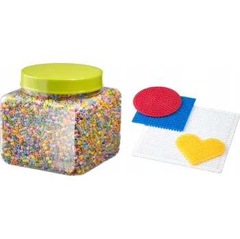 Dětské navlékací korálky IKEA PYSSLA Korálky se 4 šablonami k zažehlení