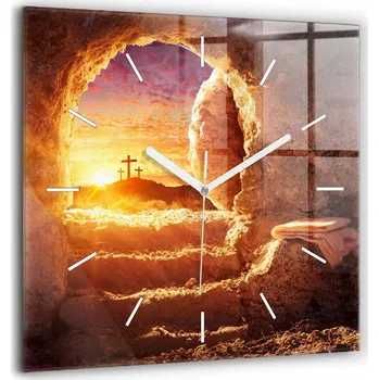 Hodiny Nástěnné hodiny SacroArte oranžové 60 cm