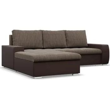 Sedací souprava Rohová sedací souprava TORONTO Levá Šedá/bílá