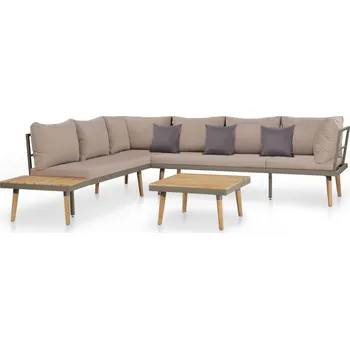 Zahradní sestava zahrada-XL 4dílná zahradní sedací souprava s poduškami akácie masiv hnědá 44239