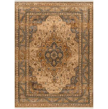 Koberec Koberec KESHAN Ornament, třásně 8995/53565 béžový / modrý