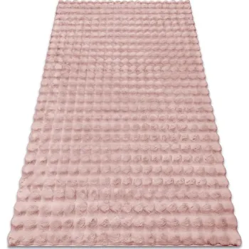 Koberec Koberec BUBBLE pudrově růžový 45 strukturální 3D