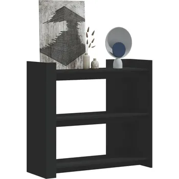Konferenční stolek zahrada-XL Konzolový stolek černý 100 x 35 x 90 cm kompozitní dřevo 848473