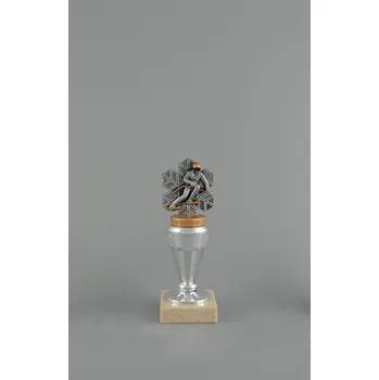 Trofej - lyžař ve vločce 14,5 - 21,5 cm - 18,5 cm