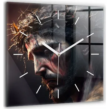 Hodiny Nástěnné hodiny SacroArte, hnědé, 60 cm