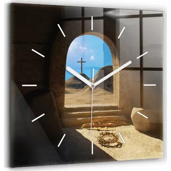 Hodiny Nástěnné hodiny SacroArte, odstíny hnědé, 30 cm