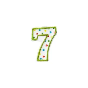 Dortová svíčka Narozeninová svíčka číslo 7 s tečkami 7,6cm - Amscan