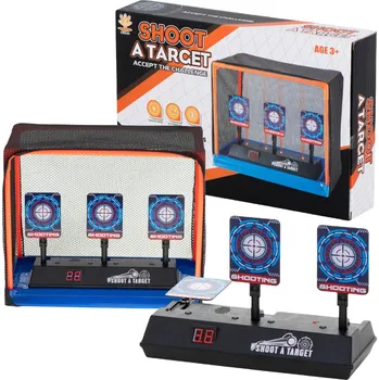 Dětská zbraň ELEKTRONICKÝ TERČ PRO NERF ODPAĽOVAČE STŘELBA DIGITÁLNÍ POČÍTADLO + SÍŤ