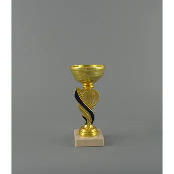 Plaketa pohárek s pruhem 17,5 cm - Modrá