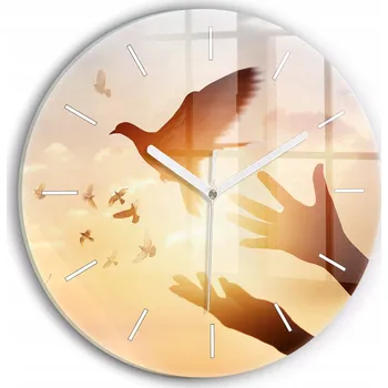 Hodiny Nástěnné hodiny SacroArte žluté 30 cm