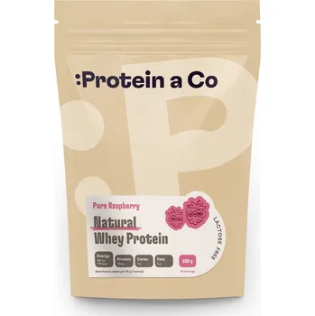 Protein ProteinaCo Bezlaktózový NATURAL WHEY - préminový protein bez chemie 500 g Vyber si z těchto lahodných příchutí: Pure raspberry