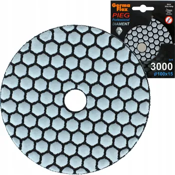 Brusný kotouč DIAMANTOVÝ KOTOUČ LEŠTICÍ KOTOUČ NA BROUŠENÍ SLINUTÉ DLAŽBY A OBKLADŮ 100mm na suchý zip P3000