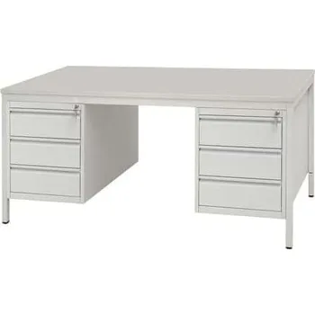 Psací stůl Kancelářský stůl se dvěma kontejnery Basic, 160 x 80 x 76 cm, rovné provedení