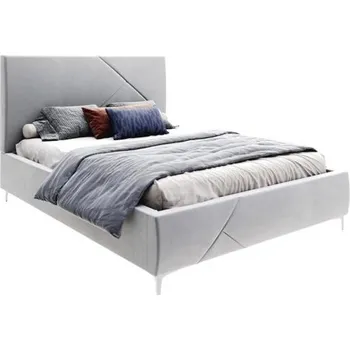 Postel Čalouněná postel NAVARO 90x200 Šedá Paris s úložným prostorem kovový rošt