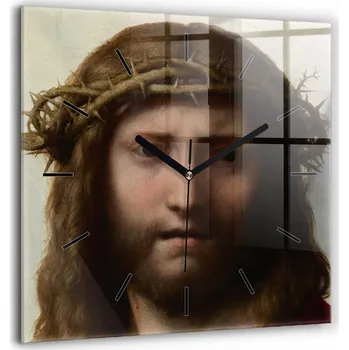 Hodiny Nástěnné hodiny SacroArte, hnědé, 60 cm