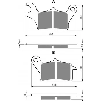 Autodíl Brzdové destičky GOLDFREN 358 S33 STREET FRONT