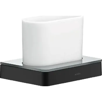 Axor Universal - Sklenka na kartáčky a pastu s držákem, matná černá 42834670