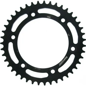 Řetězová sada pro motocykl Hliníková řetězová rozeta SUPERSPROX RAL-1308:43-BLK černý 43 zubů, 520