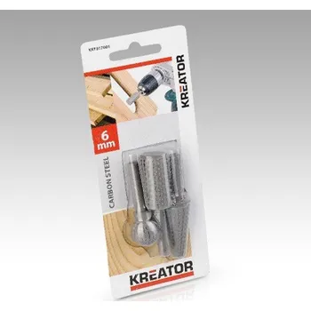 Vrták Sada rašplových vrtáků, 3 kusy, Kreator KRT017001